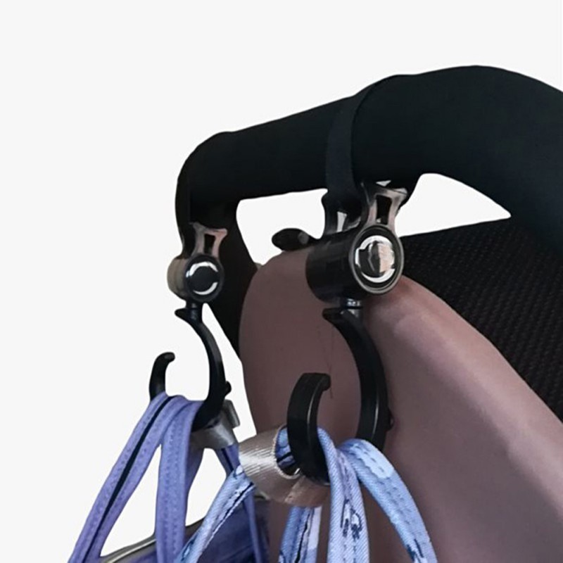 ✨Babyzone✨ 2 Pack/ Set Stroller Hanging Bag Baby Stroller Hook 360 Degree Rotating Hook